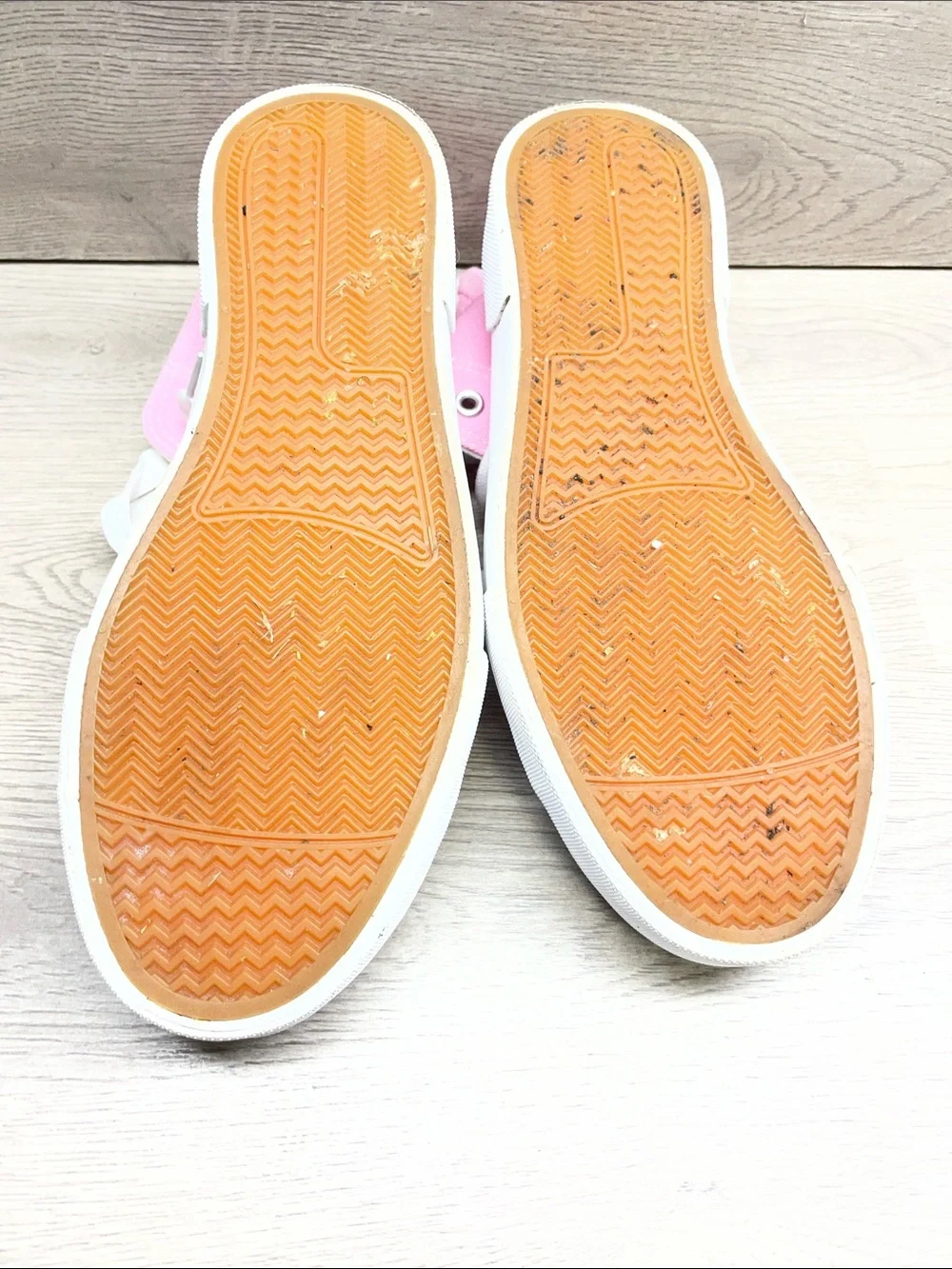 Women's High-Top Canvas Sneakers in Pink with White Sole #1055